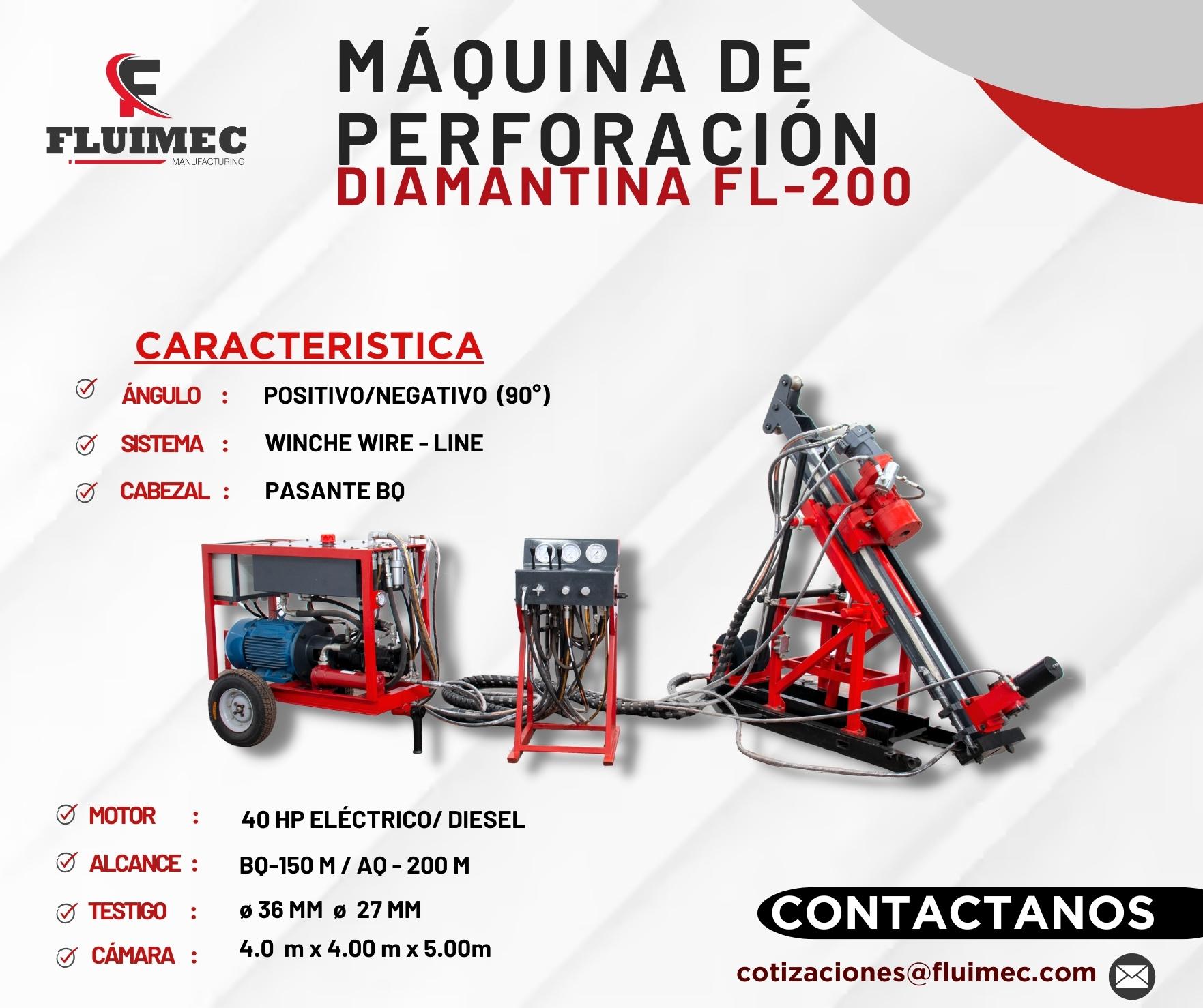 MAQUINA PERFORADORA FL - 200 PARA ESTUDIOS GEOLOGICOS 